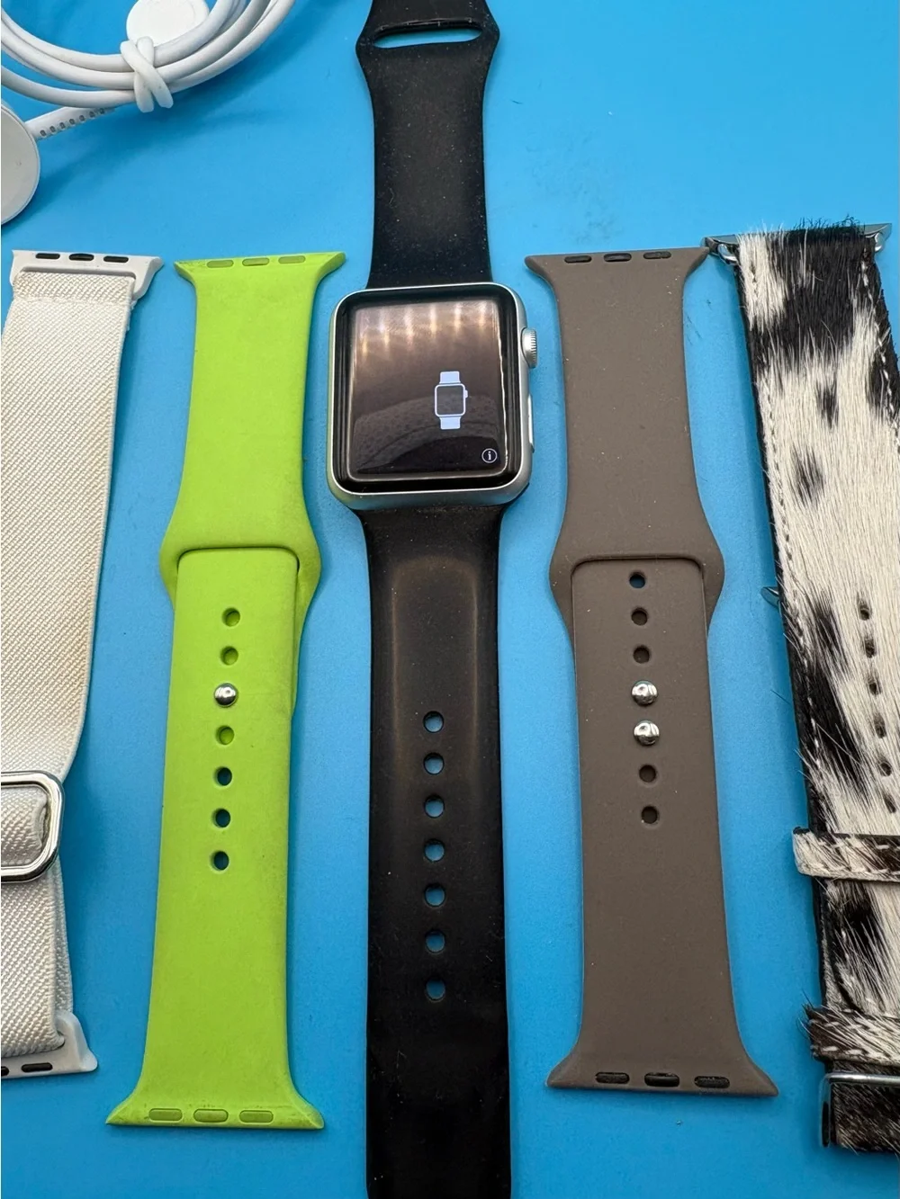 Apple Watch Series 1 with Black Sport Band and Extra Straps & charger